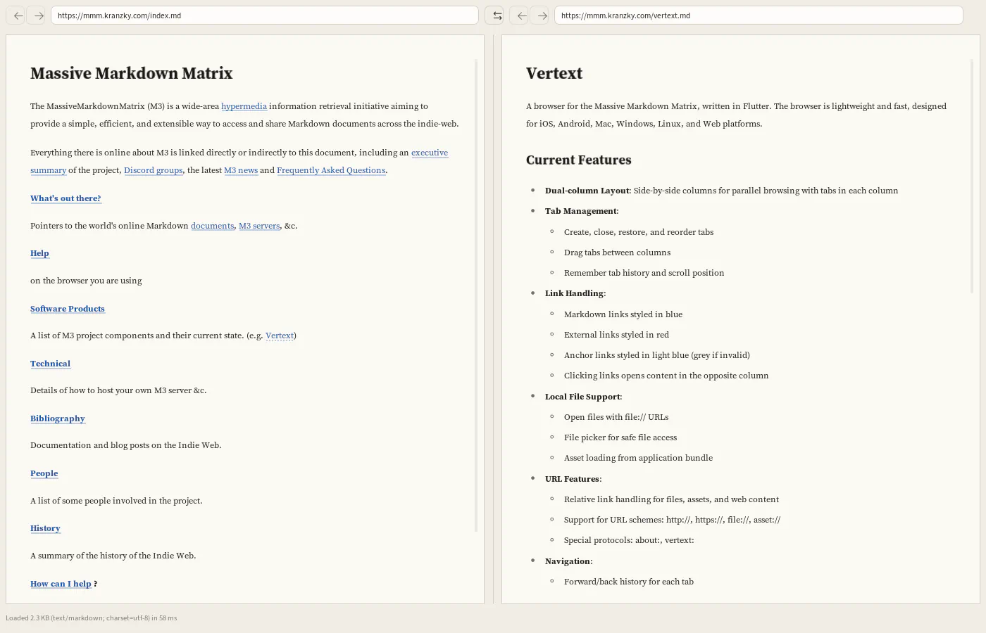 Vertext screenshot